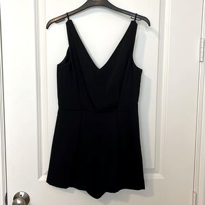 Topshop V Neck Black Spaghetti Strap Romper US 2